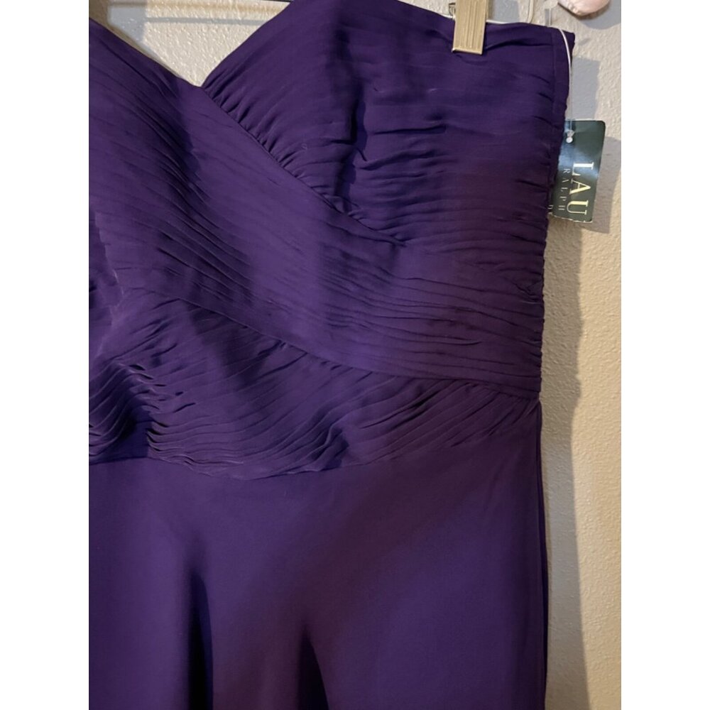 Ralph Lauren Dress 6 Purple Silk Flowy Midi NWT Date Wedding Party Cruise New - Picture 8 of 8